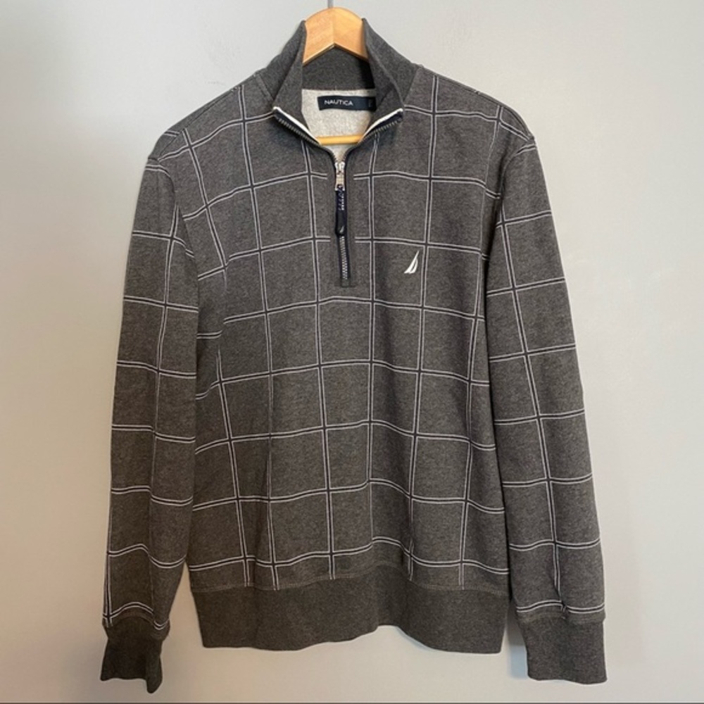 NAUTICA men’s half zip up pullover sz M